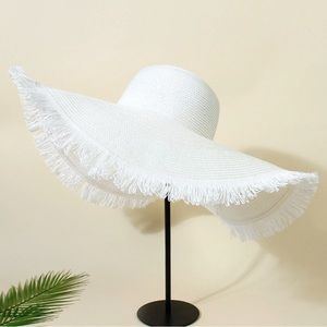 🆕 Boho Fringe Rim Straw hat